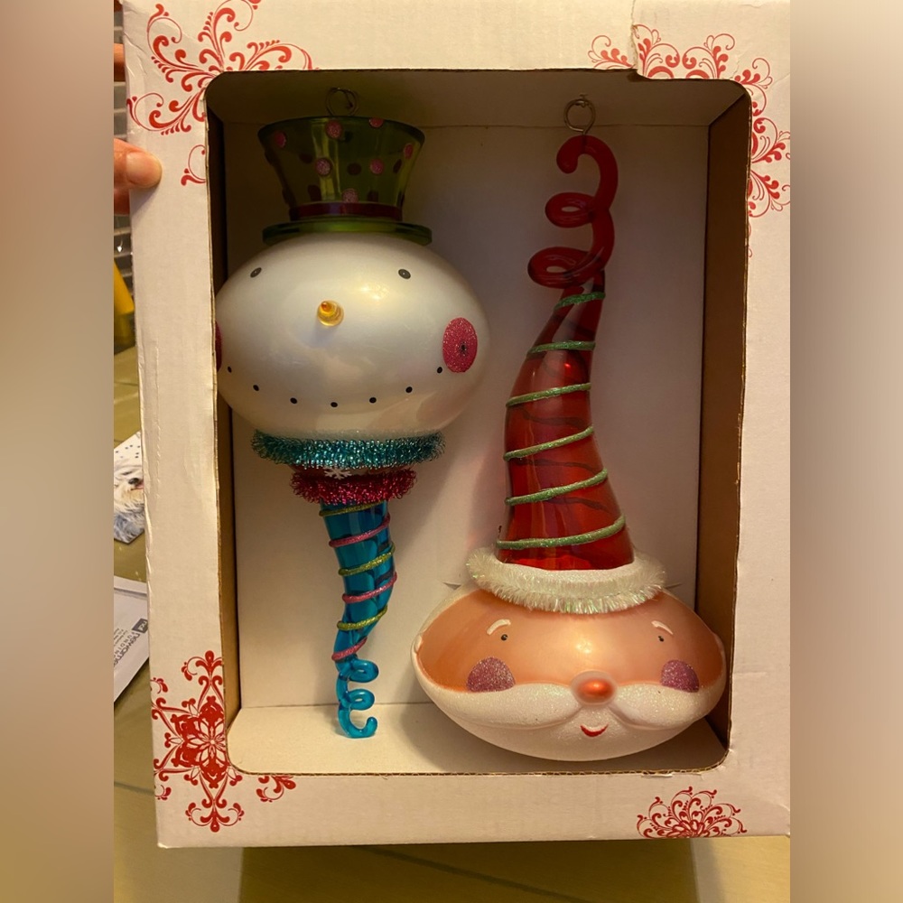 Giant Snowman ⛄️& Santa🎅🏼 15” Christmas Ornaments🎄